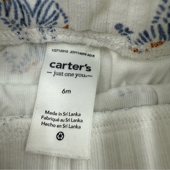 Hanna Andersson & Carter's pants Set of 2 Blue & white footed 6-12 months - Picture 4 of 8